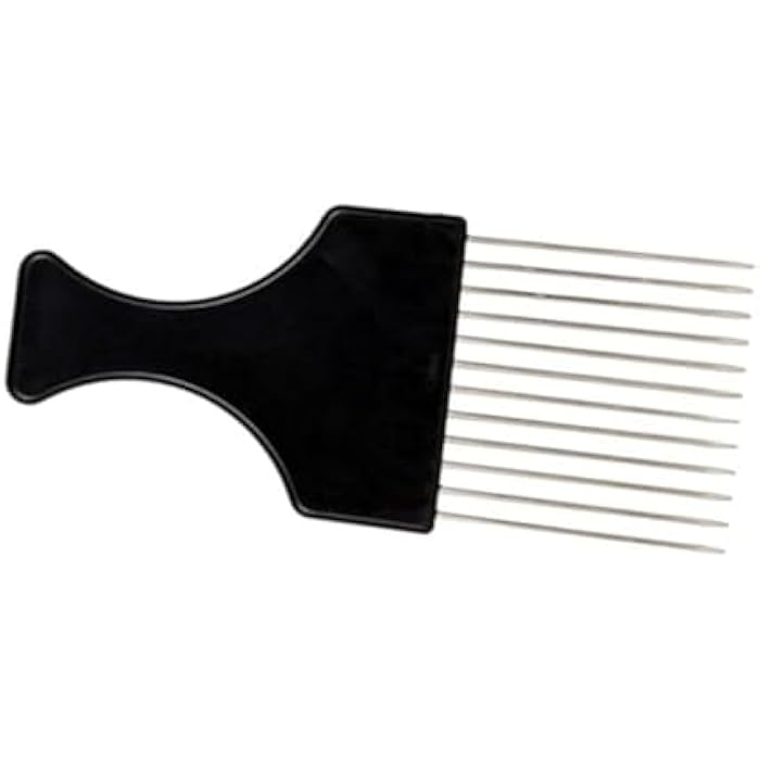 Metal Pick Comb, Detangle Wig Braid Hair Styling Comb, Hair Pick, Hair Comb Pick African American Hair-multi colour - Image 1